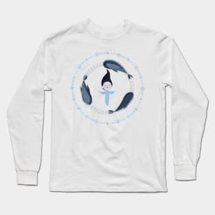 Song of the Sea - Selkie and Seals - White Version Long Sleeve T-Shirt